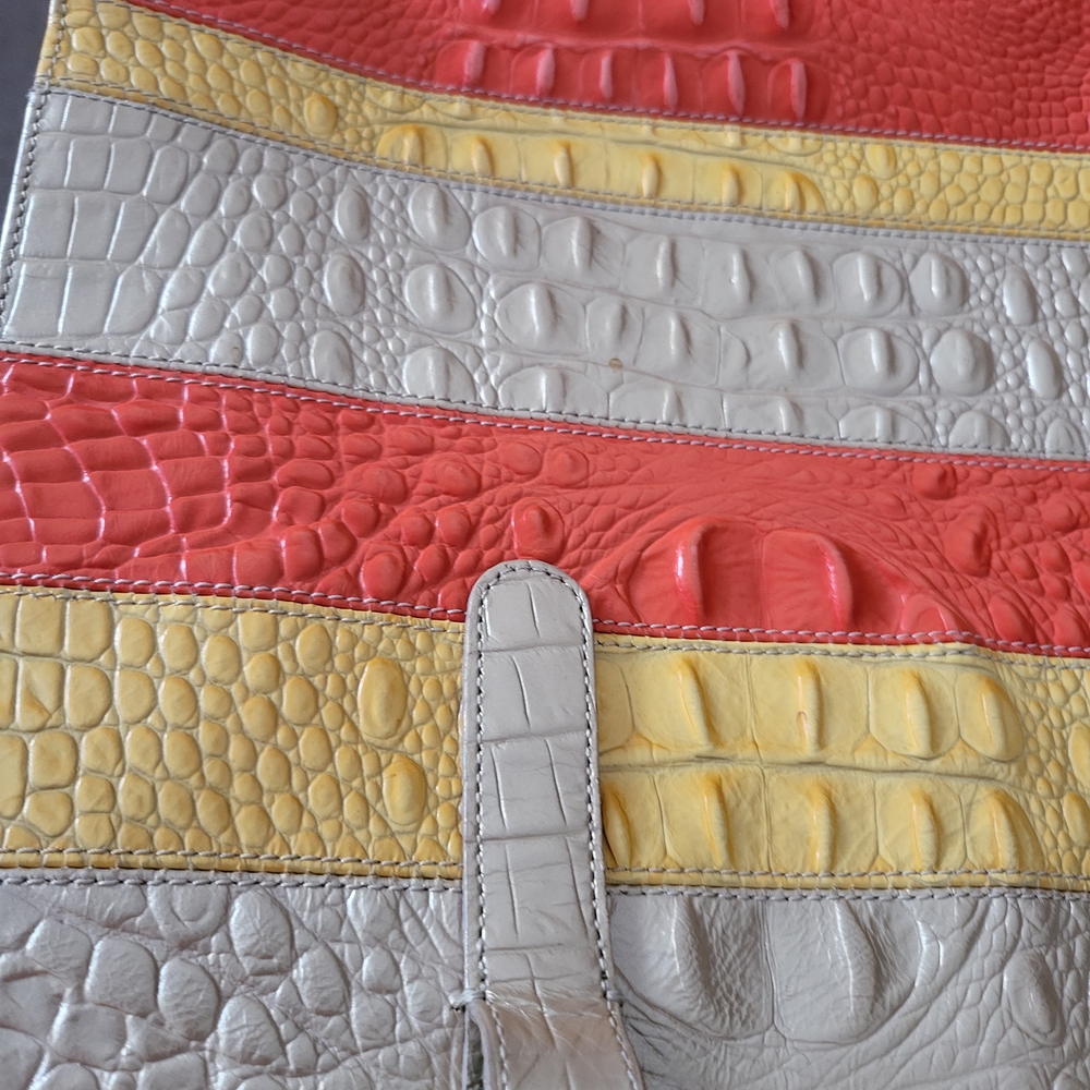 Orange and Yellow Striped Satchel Bag - Picture 9 of 13